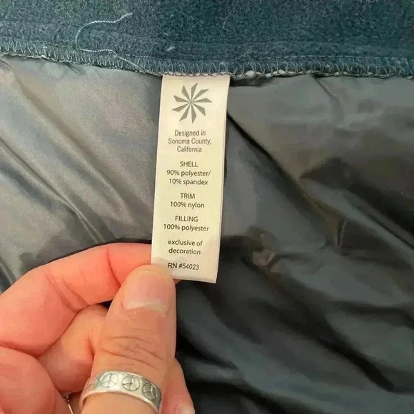 Athleta Rock Springs Quilted Vest Green Women’s Size Medium Petite Athleisure - Picture 6 of 9